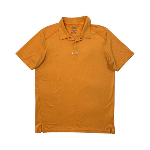 Oakley Polo Shirt Mens S Small Saffron Orange Regular Fit Hydrolix Golf - Picture 1 of 9